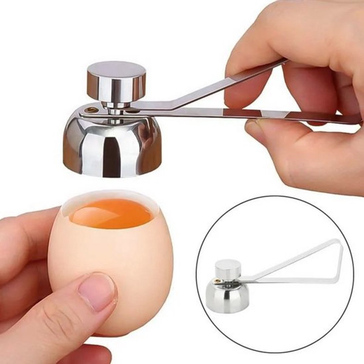 Nifkos - Eierschaal Kraker - Ei Opener - Egg Cracker - Eierschaal Snijder - Boiled Egg Topper - Ei Dop Breker