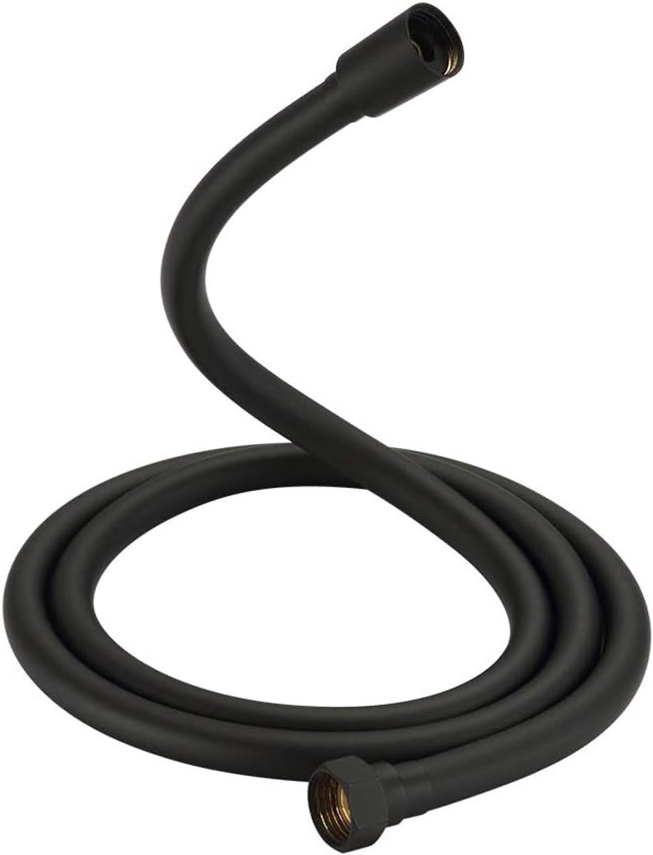 SnelShoppen - Douche Slang 1.8m - Anti-Draai Bescherming - Universele Aansluiting G1/2 inch - Zwart - Antimicrobieel Rubber - Eenvoudig Te Installeren