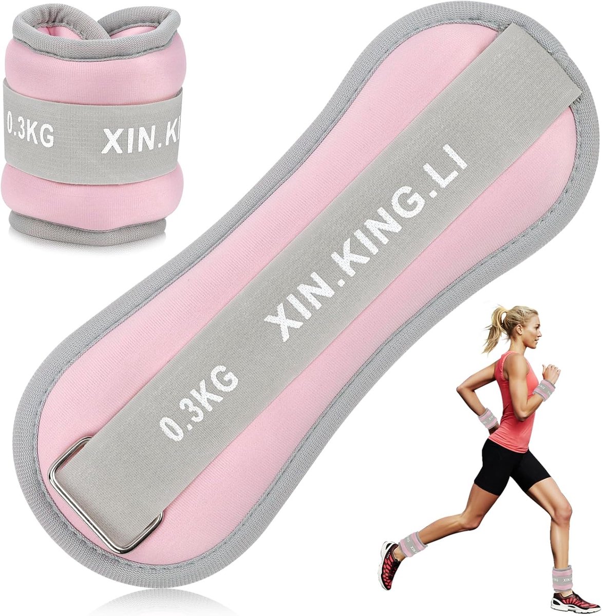 SnelShoppen - Gewicht Manchet Set voor Handen en Voeten - 1 Paar - 0.32 kg - Roze - Geschikt voor Kinderen en Vrouwen - Fitness, Dans Training, Joggen