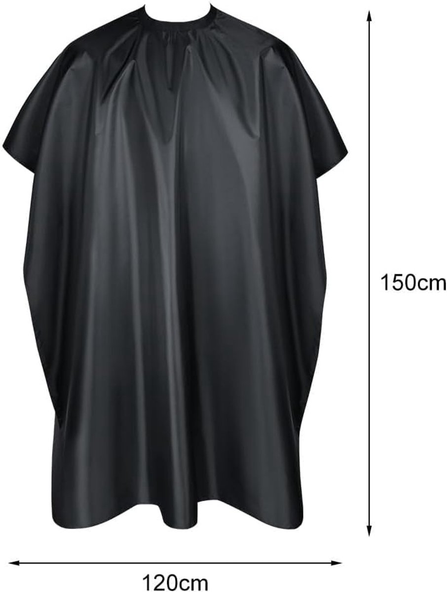 SnelShoppen - Beugo Barber Cloak - Professionele Haardressing Cape met Schaar Set - Waterdicht Kapsalon Schort voor Unisex Haarstyling en Knippen - Zw