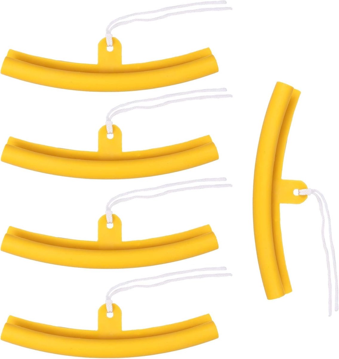 SnelShoppen - 5x 20cm Motorfiets Bandrand Bescherming Plastic Velg Protectors - Zachte Kunststof Velg Edge Bescherming Tools (Geel)