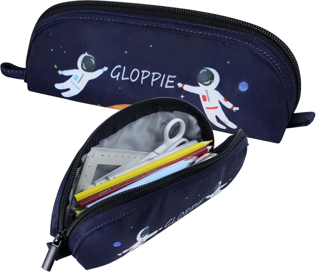 SnelShoppen - Ruim Waterdicht Astronaut Pennenbakje met Rits - Ruimtevaart Pennenhouder voor Kinderen - Geschikt voor School, Creatief Gebruik & Kanto