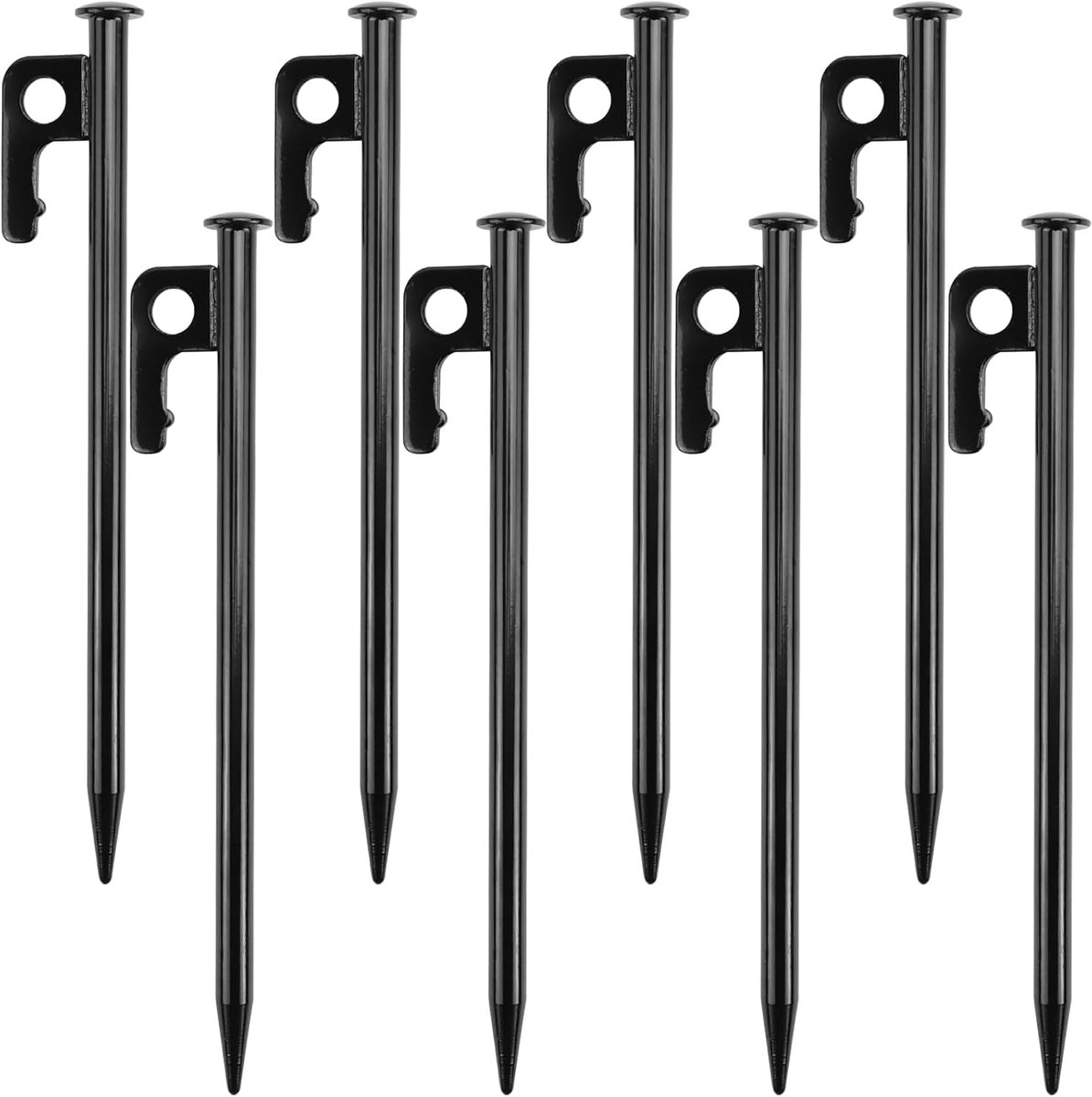 SnelShoppen - Ground Anchors 8 Stuks Tent Pegs 20 cm Stormbestendige Grondankers voor Kamperen, Hiking, Tuin en Buitenactiviteiten