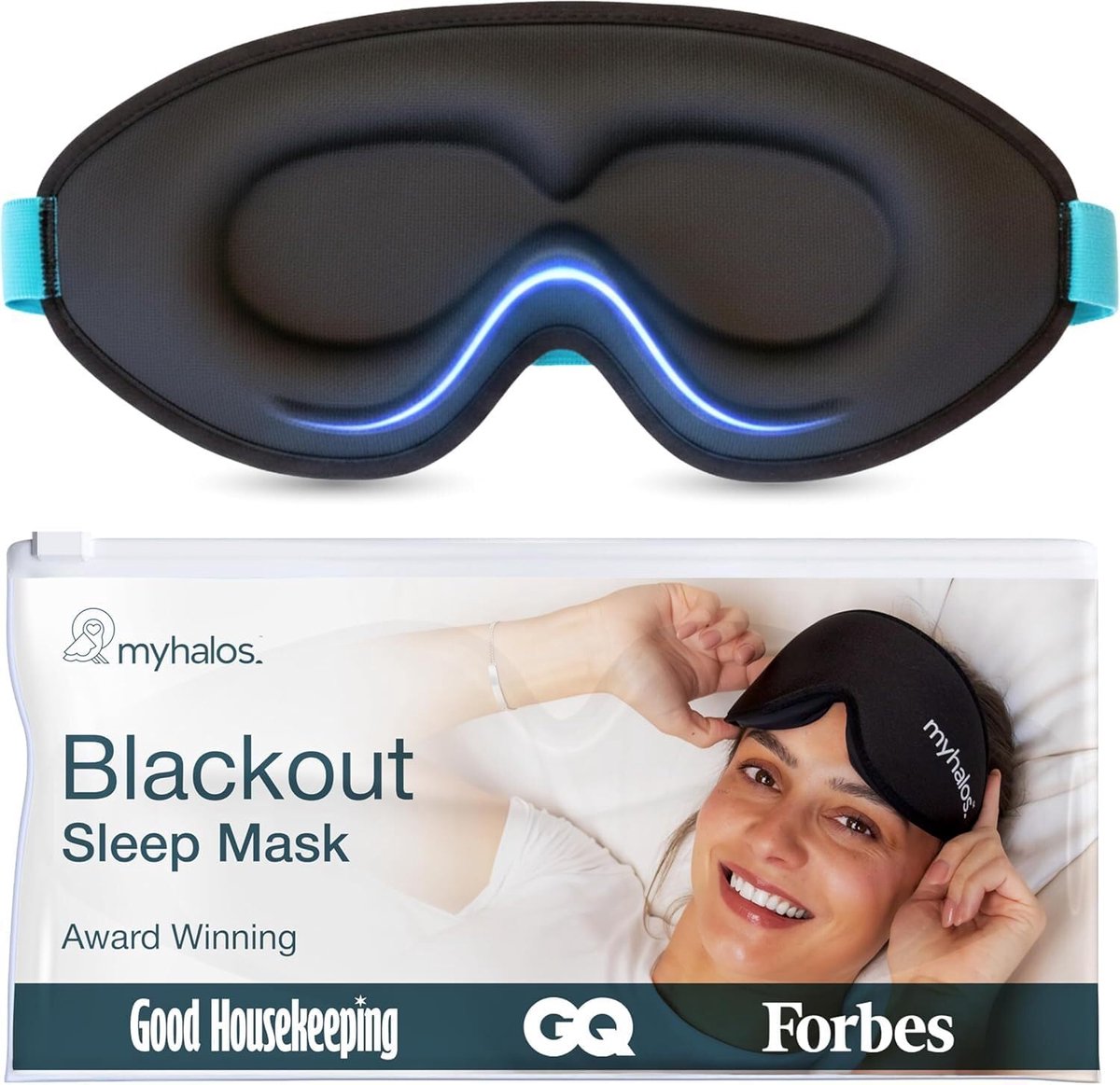 Thijox - 100% Verduisterende Slaapmaskers voor Dames en Heren - Zwart Oogmasker met Nul Oogdruk - Ideaal voor Reizen, Thuis en Slaap