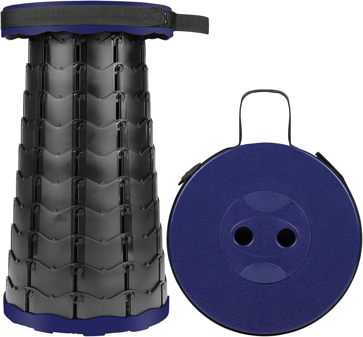 SnelShoppen - Diealles Shine Telescopic Stool - Opvouwbare Camping Kruk met Grote Laadcapaciteit, Duurzaam PP Materiaal voor Buiten, Vissen, Tuin, Ind