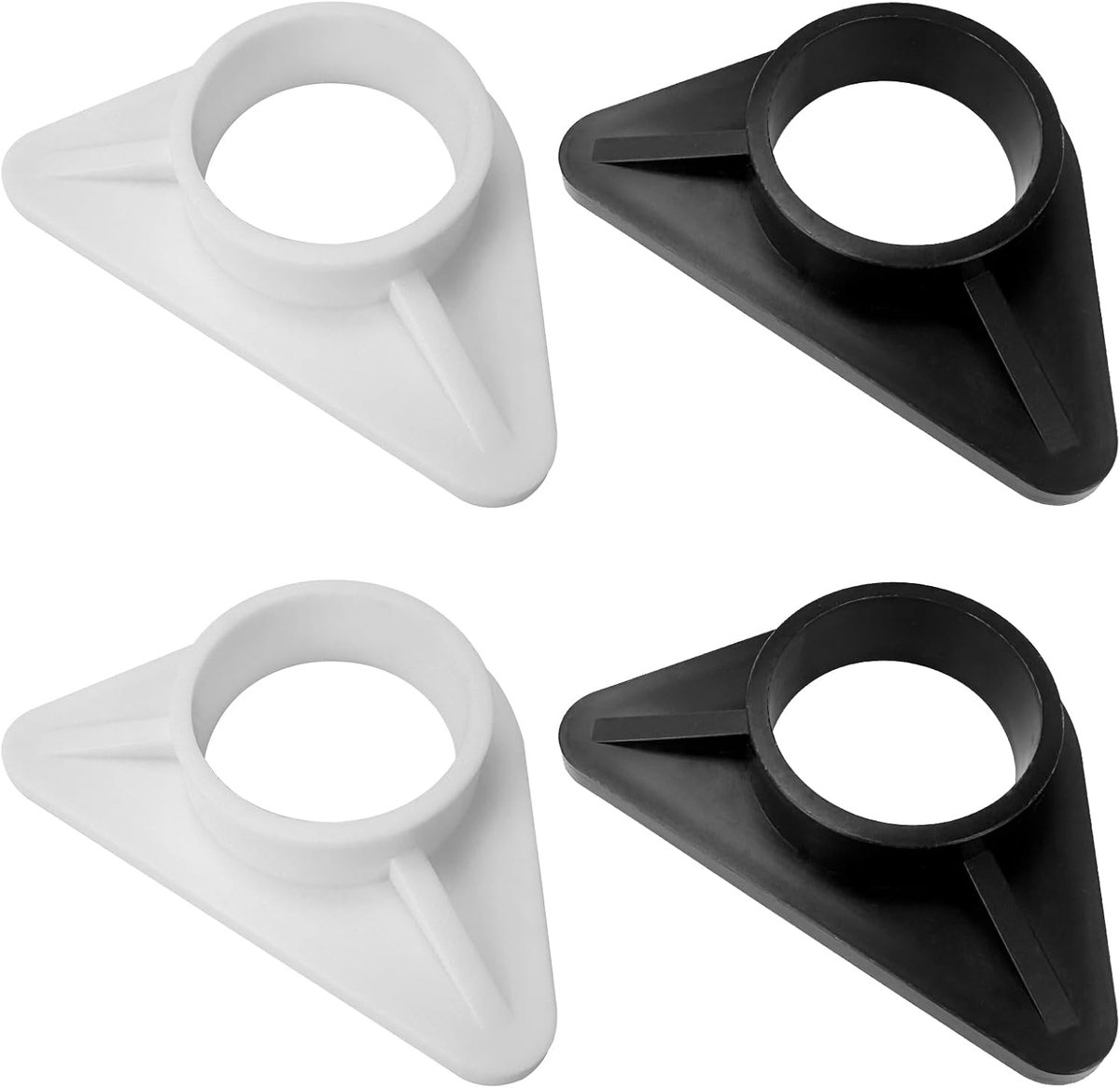 SnelShoppen - 4 Stuks Sink Reinforcements 36mm voor RVS Keukens, Duurzame Faucet Stabilizers in Zwart en Wit, Ideaal voor Triangular Kitchen Taps