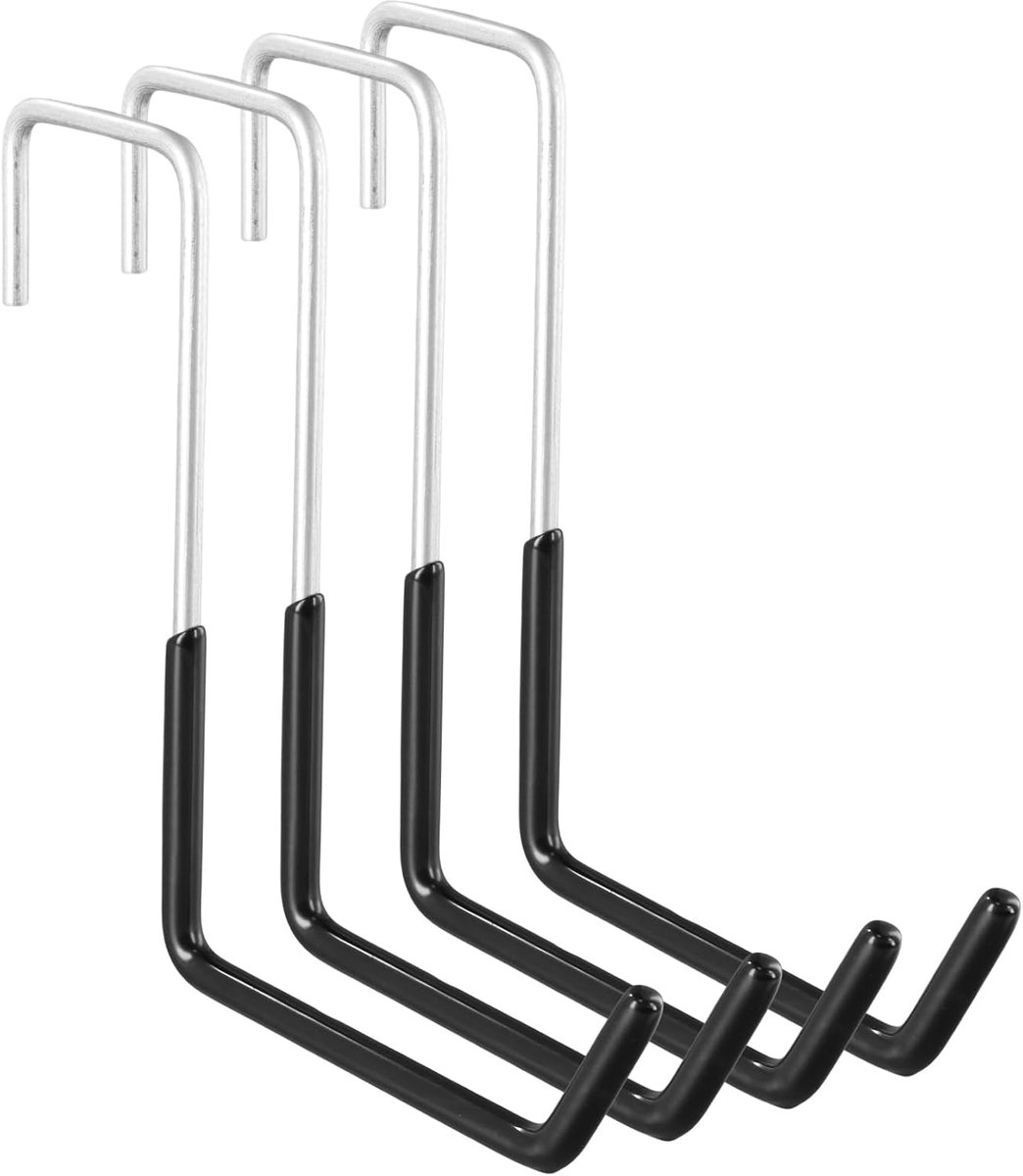 SnelShoppen - Set van 6 Grote S Haakjes - Robuuste Ophanghaken voor Garage Opslag - Ideaal voor Fiets, Ladder, Sportuitrusting, Tuinaccessoires en Zwa