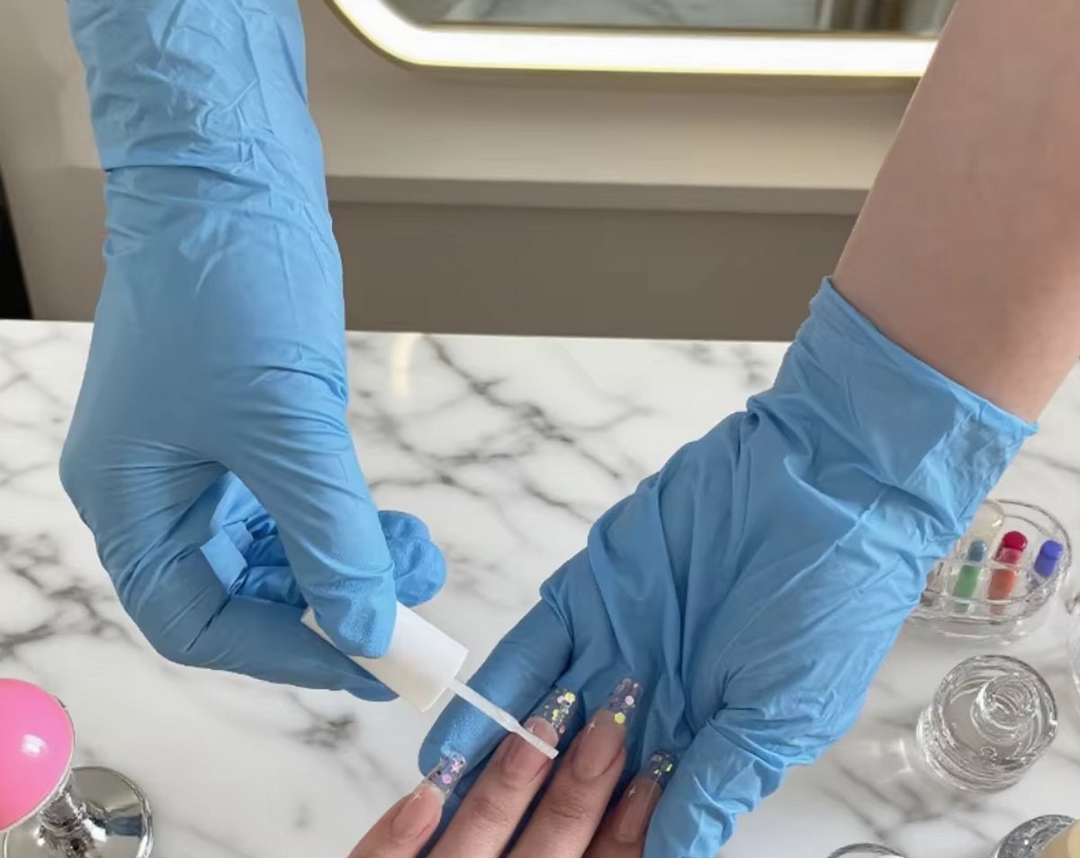 Fyfanie- 20 stuks Poedervrije Nitril Handschoenen Zonder Latex- Disposable Werkhandschoenen voor Keuken Schoonmaken, Horeca en Thuisgebruik-Maat S- Kleur: Blauw
