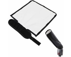 SnelShoppen - Flash Diffuser Reflector Softbox 25x22 cm - Universele Bendbare en Vouwbare Speedlite Fotografie Accessoire voor Strobe, Portret, Still