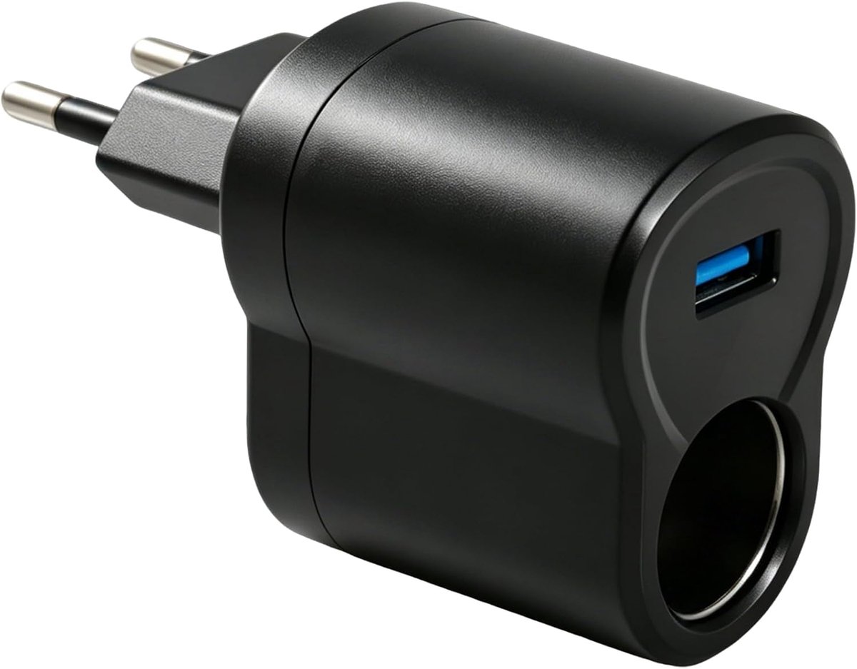SnelShoppen - Transformator 220 V naar 12 V, Sigarettenaansteker Adapter, Stekker voor Auto, Camping, Tuin, Thuisgebruik, Energie-efficiënt en Betrouw