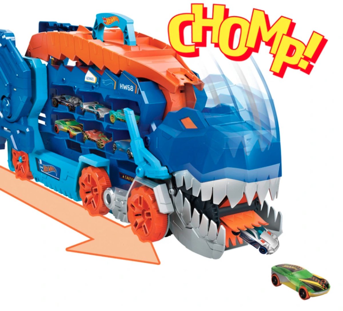 Hot Wheels City - Ultimate T-Rex Transporter - Inclusief 2 Auto's - Speelgoed vanaf 3 Jaar - Vrachtwagen - Auto - Autootjes - Hotweels - Hotwheels Premium - Racebaan - Hot Wheels — afbeelding 5