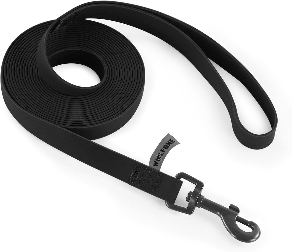 SnelShoppen - 1.5m Zwarte Waterdichte Hondenriem - Stevige Geur- en Vuilbestendige Leash voor Kleine, Middelgrote en Grote Honden - Geschikt voor Trai