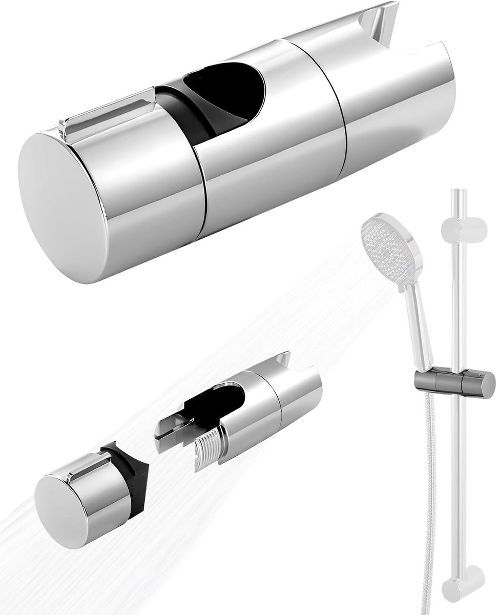 SnelShoppen - Universele Douchehouder - Verstelbaar 19-25mm, Geen Boren, Rotatie Spray Houder voor Badkamer