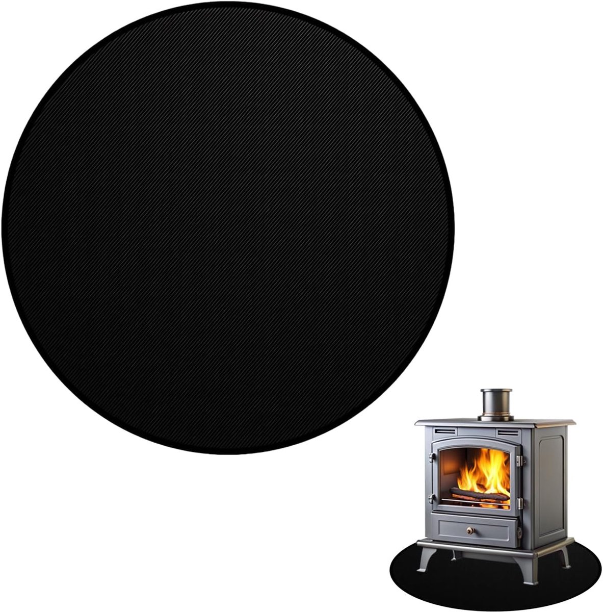 SnelShoppen - Fireproof Carpet Grill Mat 100 cm - Vuurvaste Onderlaag voor Buiten, Tuin, Camping, Bescherming tegen Vlammen, Vlekken en Splashes