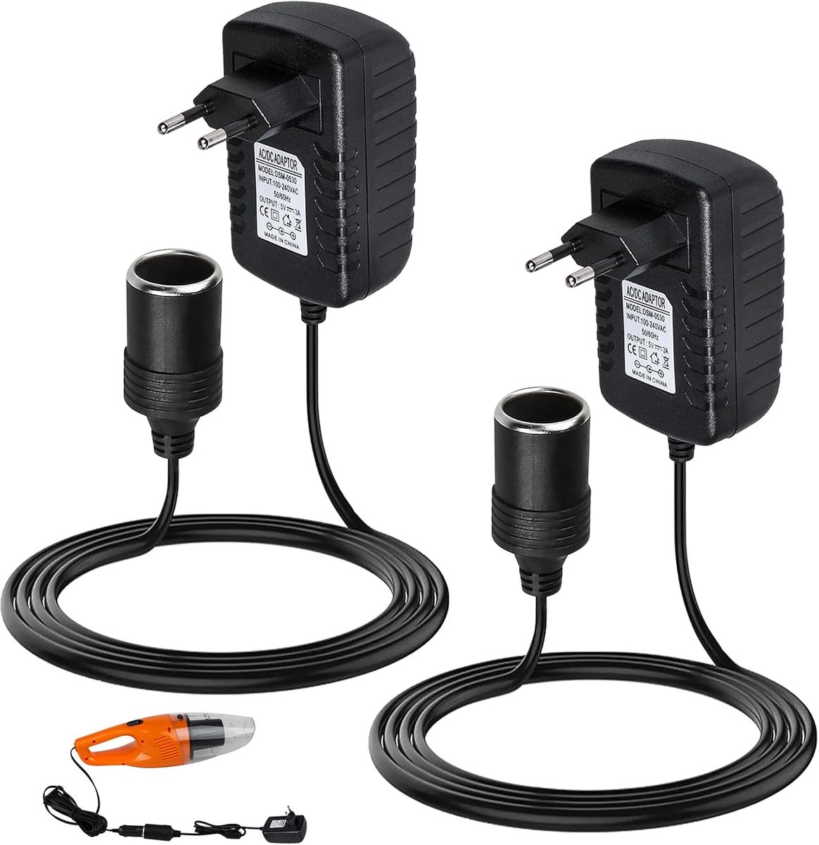 SnelShoppen - Power Adapter 220V naar 12V, Voltage Converter voor Sigarettenaansteker, Auto Koelbox, Luchtpomp, Auto Stofzuiger en 12V Apparaten