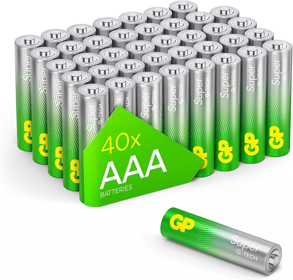 SnelShoppen - AAA Batterijen 1.5V Micro LR03 Super Alkaline LongLife 40 Stuks - G-TECH Technologie Voor Langdurige Energie - Ideaal Voor Apparaten, Sp
