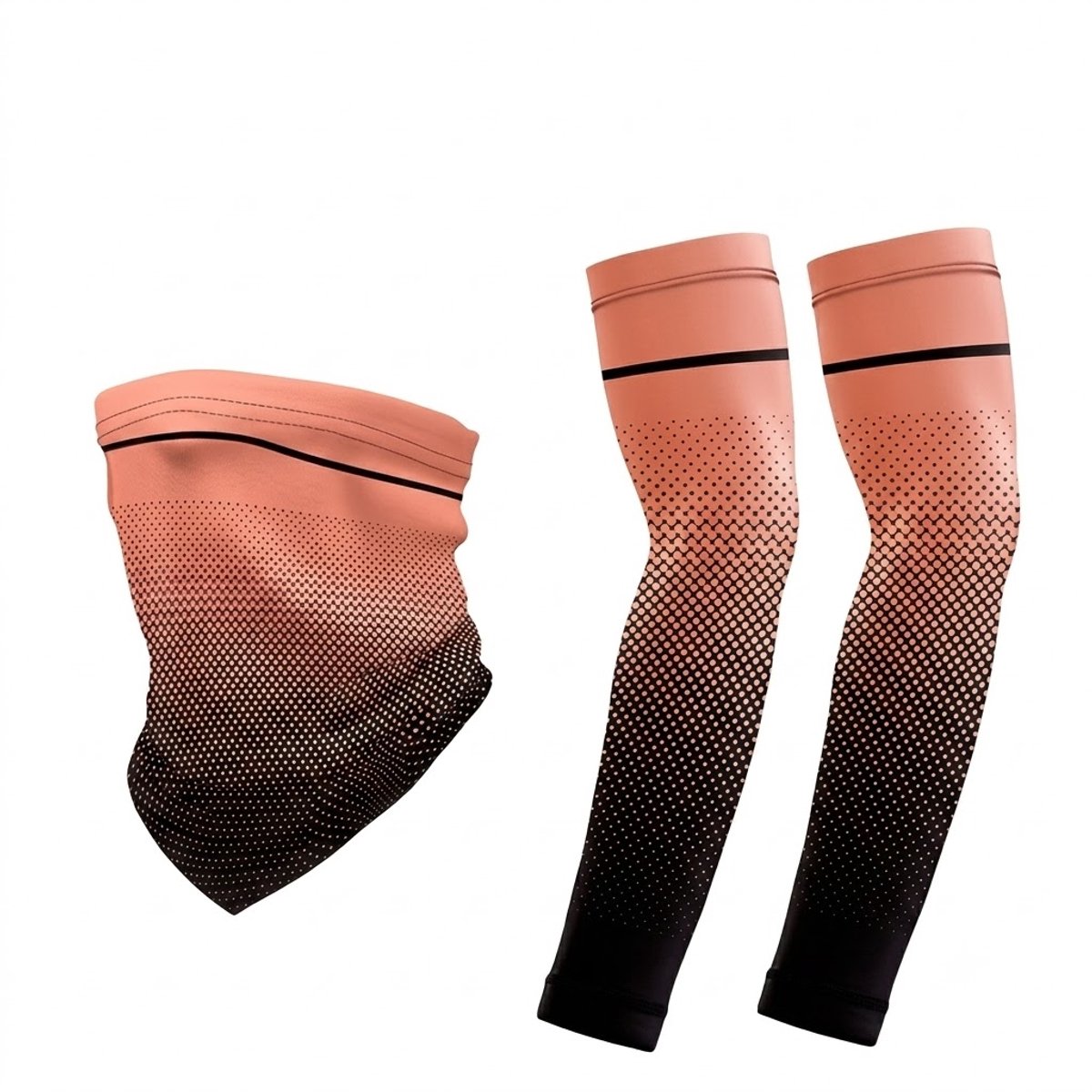 Roze zwart armstukken armmouwen voor dames en heren met gezichtsmasker zonbescherming verkoelende armcovers sport mouwen voor fietsen vissen hardlopen wandelen en buitenactiviteiten 3 delige set