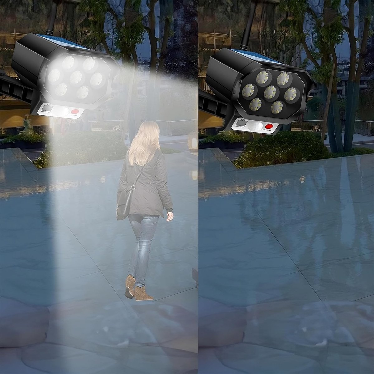 SnelShoppen - Dummy Camera met Solar Lamp Buiten - LED Solar Verlichting voor Tuin, Beveiligingscamera Attrape, Wandmontage, Zonne-energie, Ecologisch