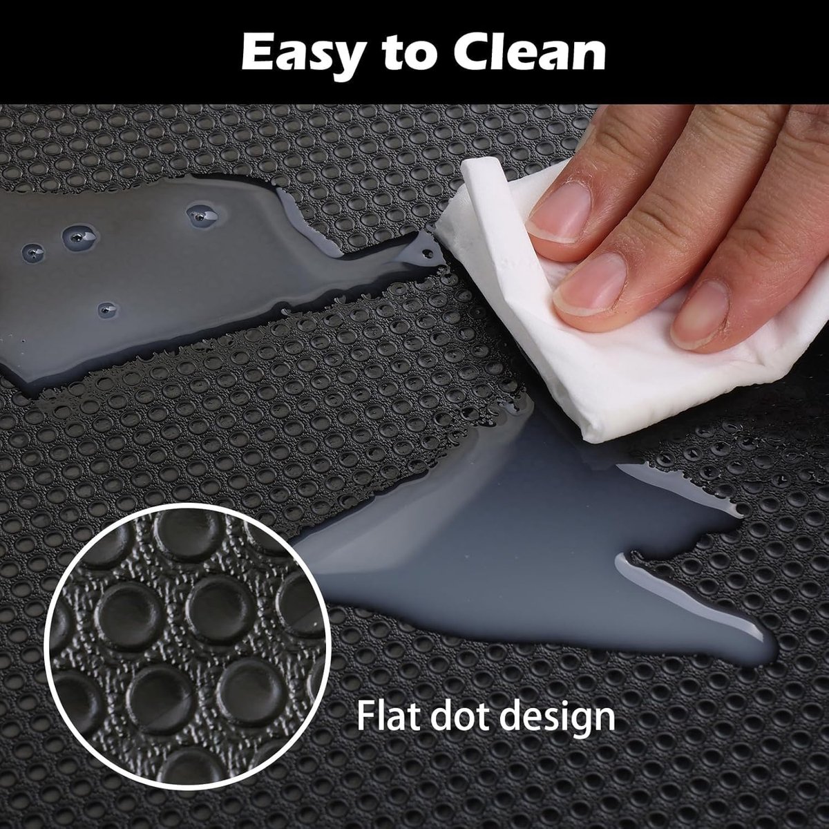 SnelShoppen - Foam Mat 45 x 300 cm Antislip Keuken Mat, Vriezer Lades, Zwarte Wasbare Onderlegger voor Keuken, Kast, Koelkast, EVA Materiaal