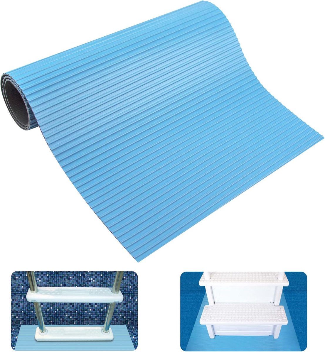 SnelShoppen - Hydro Tools Beschermende Zwembadladder Mat - 9x24 Inch - Bescherming voor Inground en Boven Grond Zwembaden - Voorkomt Krassen en Schade