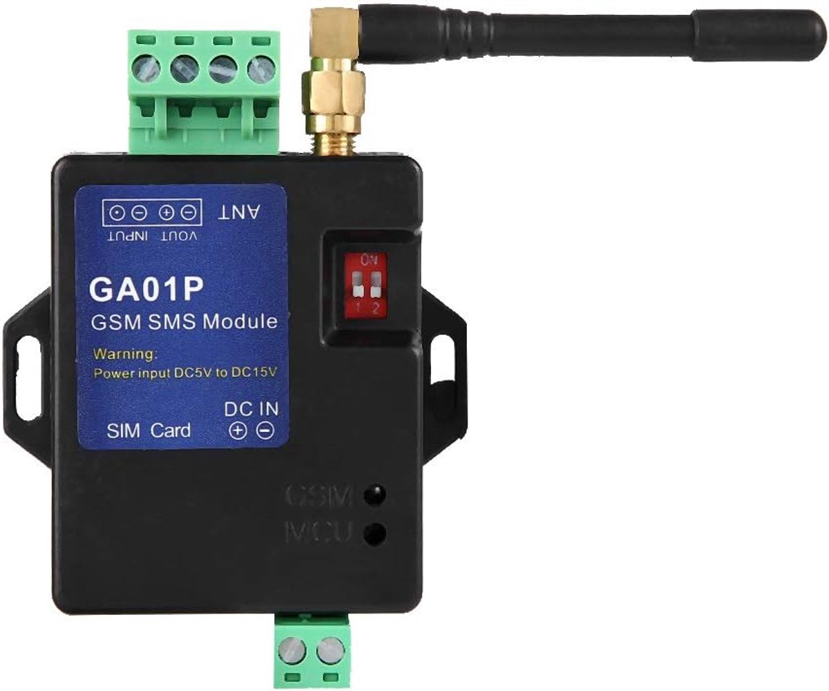 SnelShoppen - GSM Alarm Systeem GA01P - Remote Power Fault Waarschuwingssysteem - SMS Alarm voor Deur Magnetische Switch, Infrarood Sensor, Gas Detect