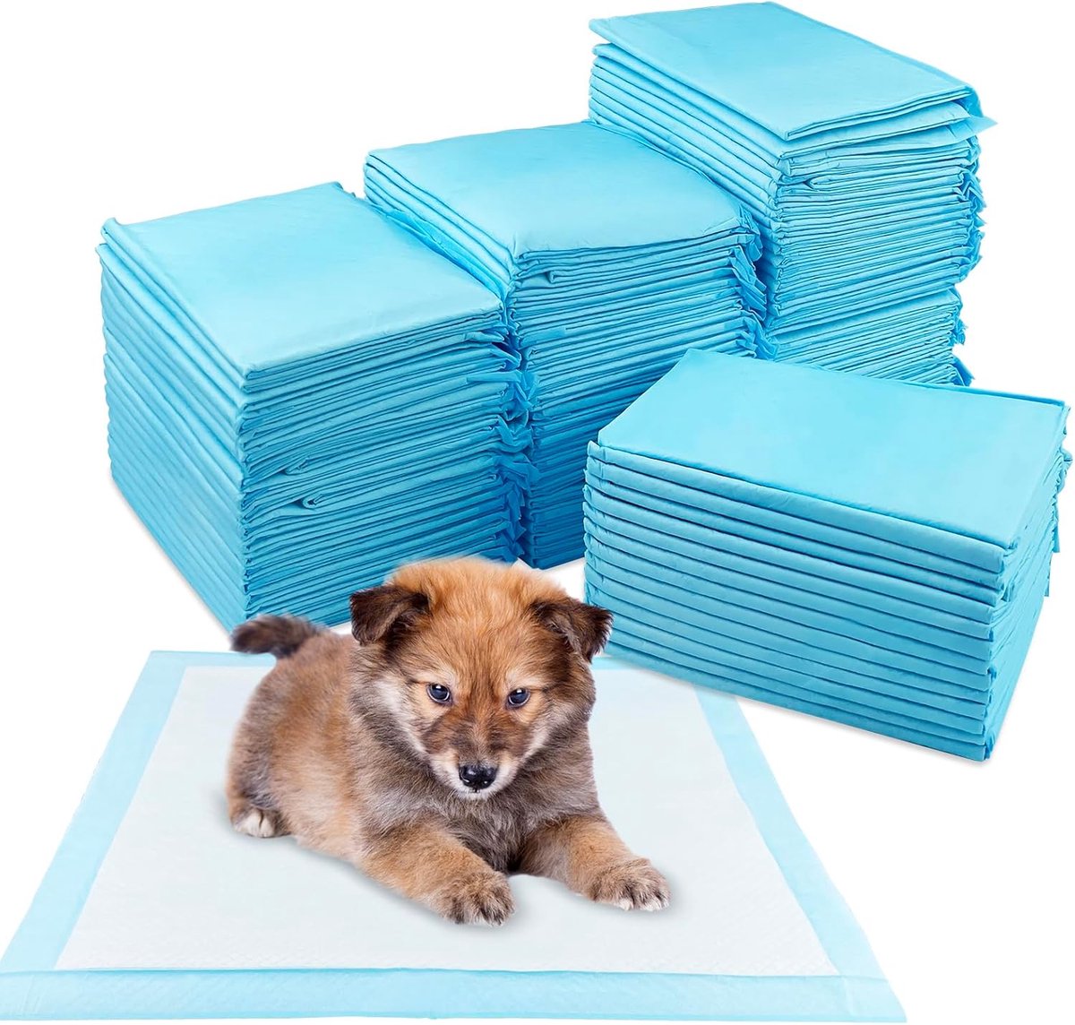 SnelShoppen - Tekenewbse Pack van 100 Hygienemat voor Honden, 33 x 45 cm, Absorberende Plasmat, 5 Laags, Lekvrij, Sneldrogend, Hondentoilet Accessoire