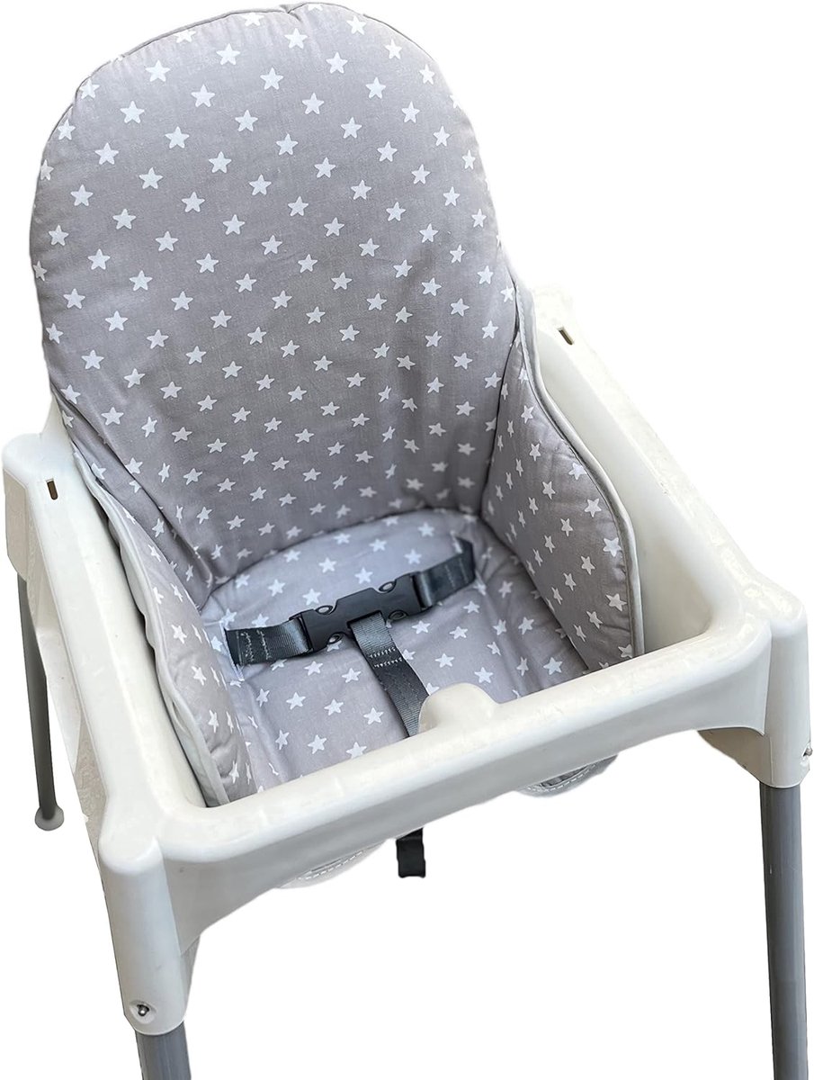 SnelShoppen - Cotton Stoelhoezen voor IKEA Antilop Kinderstoel, Vouwbare Baby Stoelbekleding, Katoen, Comfortabel, Handwas, Ideaal voor Thuis en Op Re