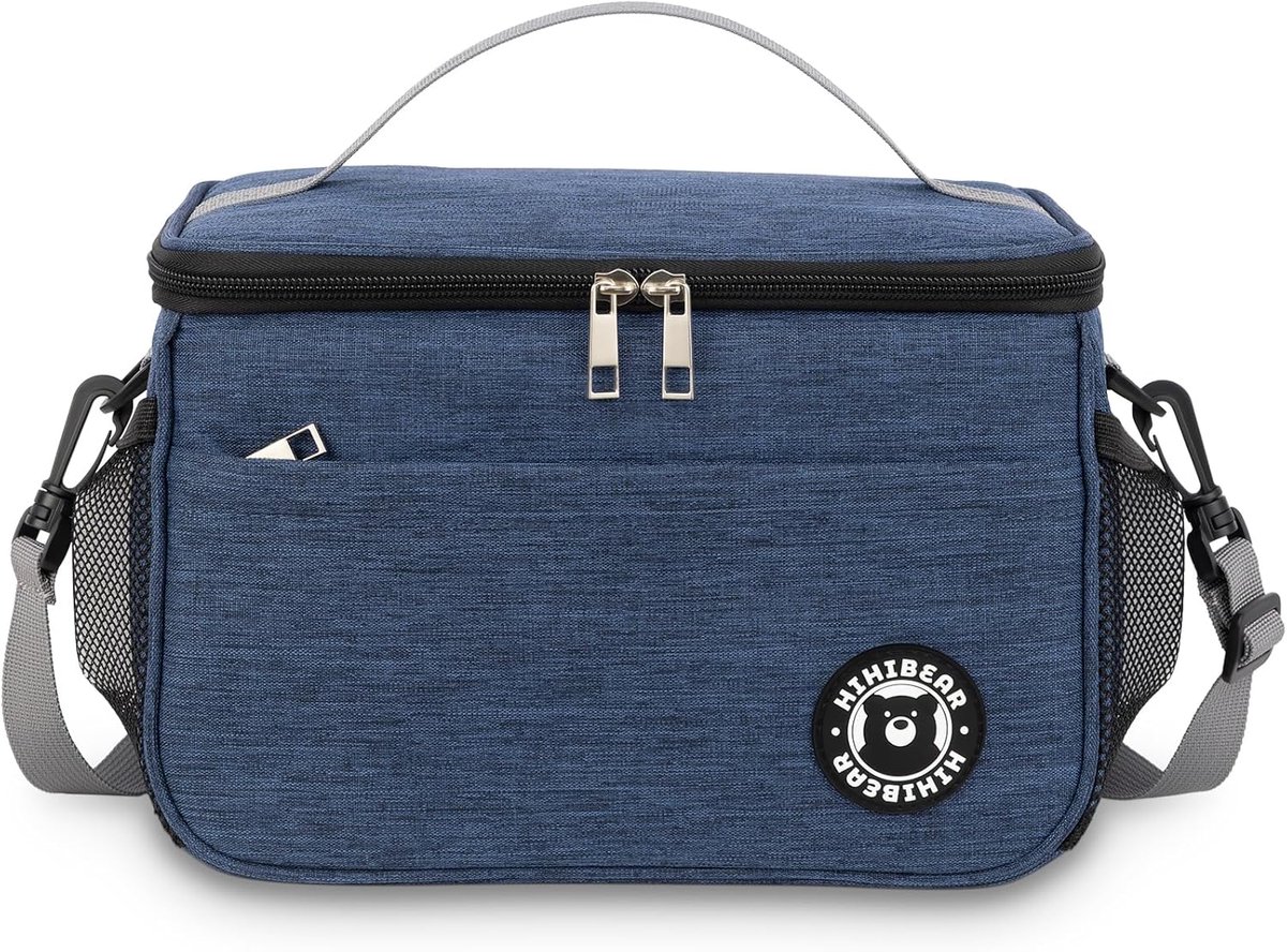 SnelShoppen - Isolerende Lunchtas 9L - Koeltas - Bento Lunchtas - Thermische Werk Lunchtas - Vouwbaar voor Werk, Reizen, Kantoor, Picknick - Blauw