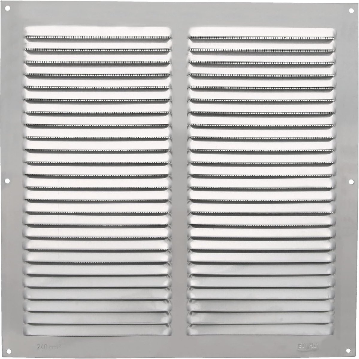 SnelShoppen - Aluminium Ventilatierooster met Muggennet - 300x300 mm - Ideaal voor Keuken en Badkamer - Zilver - Perfecte Luchtcirculatie