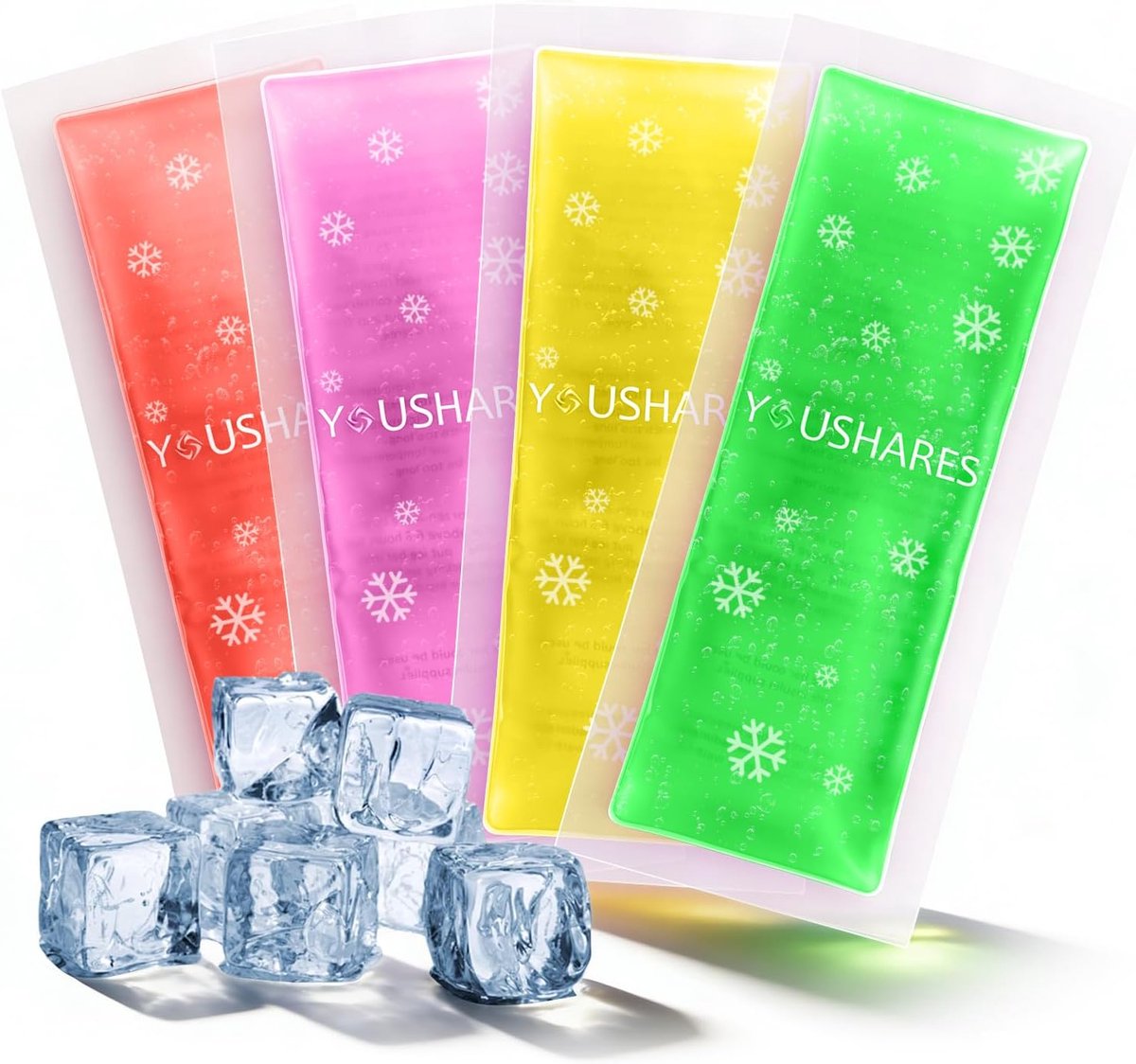 SnelShoppen - Kleine Koelpacks voor Insuline Reis Koffer - 4 Stuks Herbruikbare Gel Koelpacks voor Insuline Koeltas, Langdurige Koeling Isolatie, Kleu