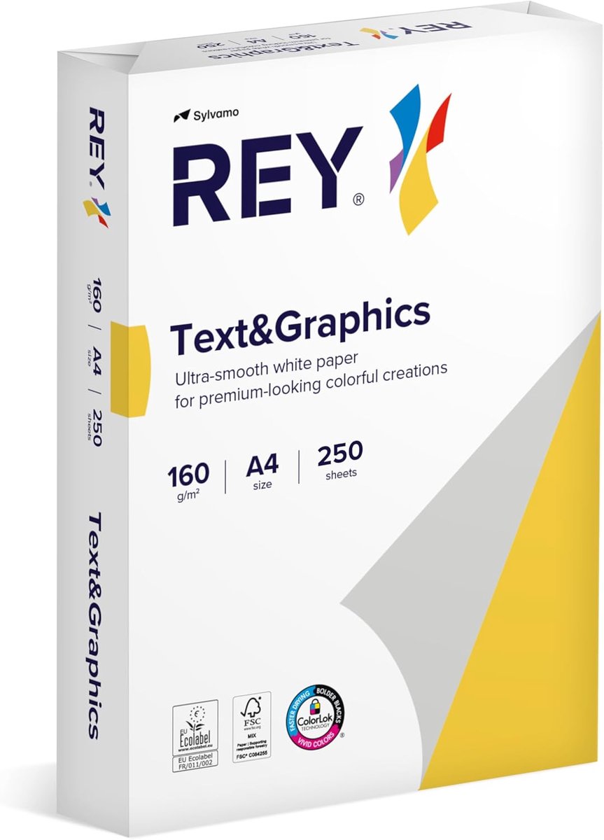 SnelShoppen - A4 Multifunctioneel Papier 160g - 250 Vellen Ultra Gladde Afwerking - Geschikt voor Inkjet en Laserprinten - FSC Gecertificeerd - Hoogwa