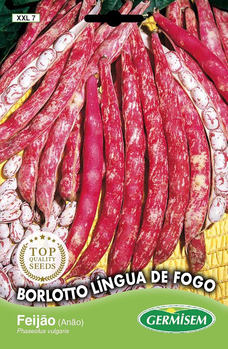 SnelShoppen - Borlotto Lingua de Fogo Franse Boon Zaden 100g - Gezonde Groenten, Eenvoudig Te Zaaien, Rood met Witte Vlekken, Perfect voor Tuin en Keu