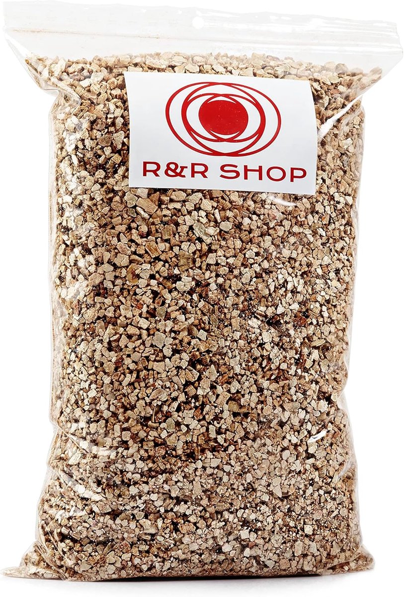 SnelShoppen - Medium Expanded Vermiculite 2L - Neutraal PH, Ideaal voor Plantengroei, Germinatie en Terrarium Dieren - Hoge Waterretentie, 400-500 ml/