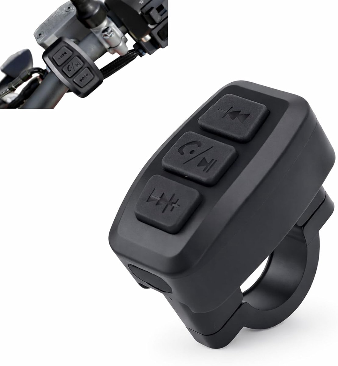 SnelShoppen - Bluetooth Controller voor Fiets Motor, IPX6 Waterdichte Afstandsbediening voor Mobiele Telefoon, iOS & Android, Oplaadbaar, Bereik 15 Me
