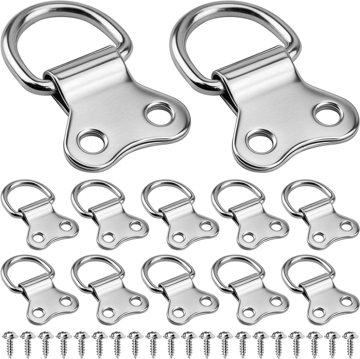 10 Stuks Zware D-Ringen Fotohangers met Schroeven voor Foto's, Spiegels en Horloges
