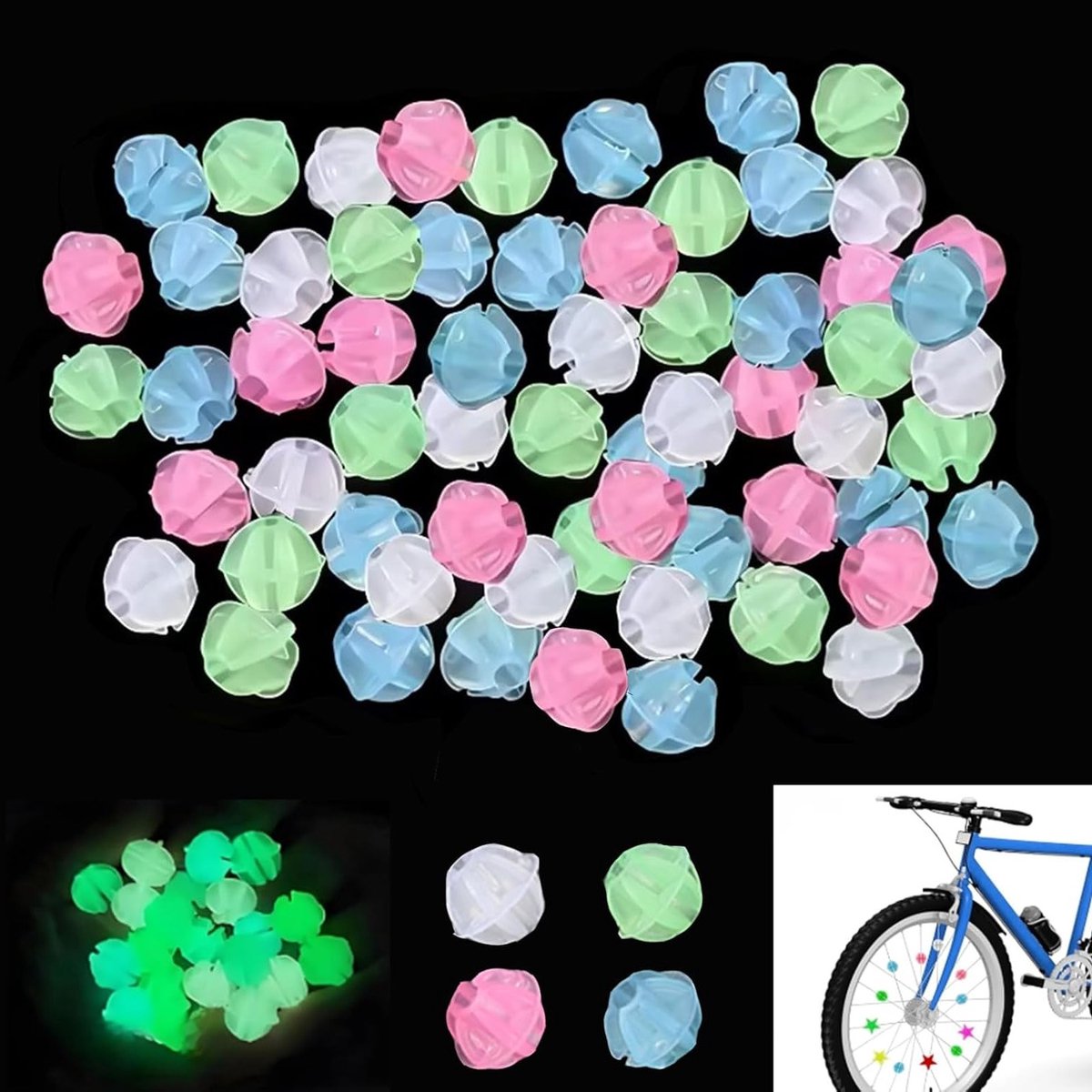Kleurrijke Fiets Spaken Kralen - 108 Stuks Decoratieve Kralen voor Fietsen, Duurzaam en Creatief Accessoire