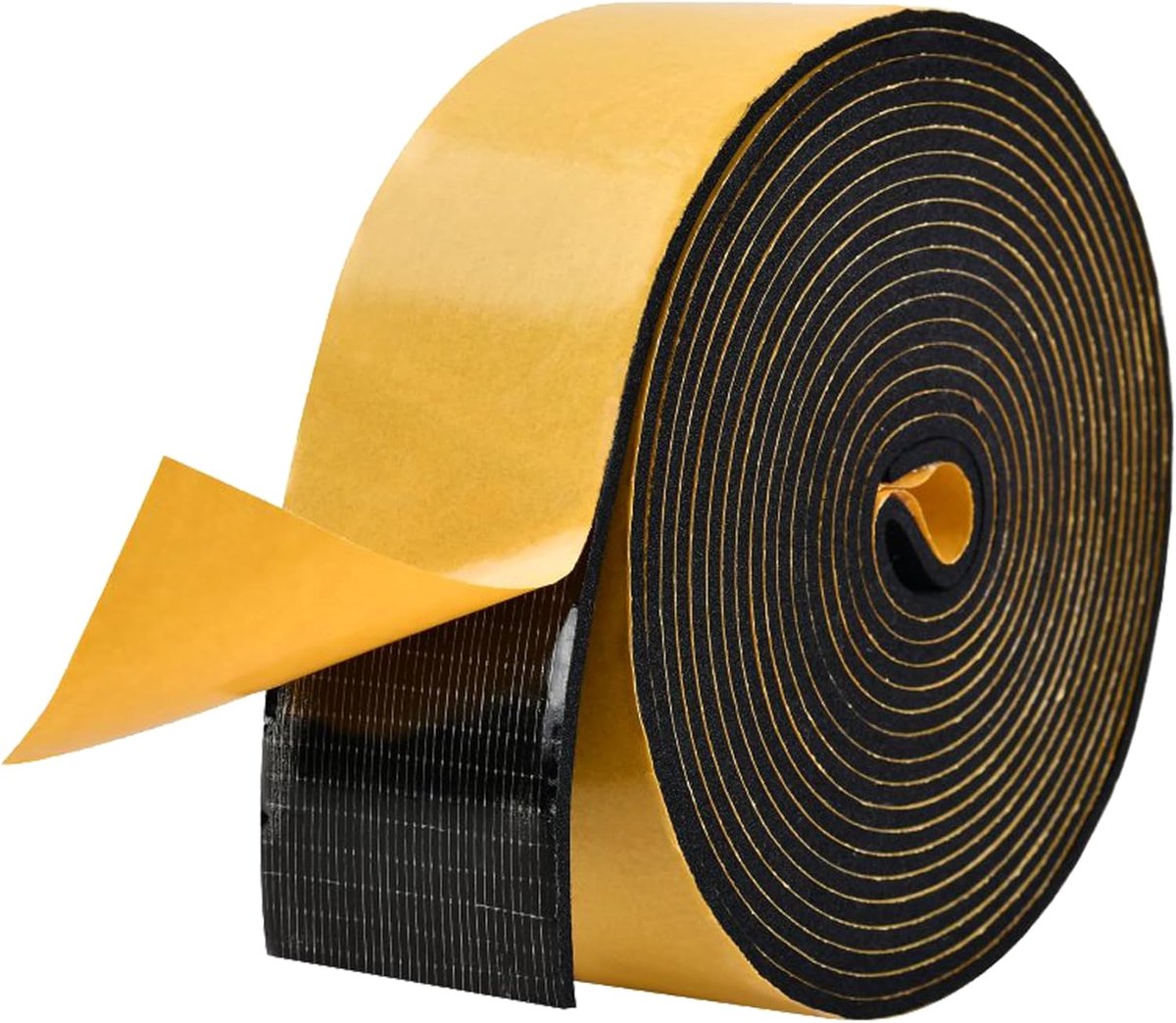 SnelShoppen - Foam Tape Zelfklevend Hoge Dichtheid EVA Weerstrip 50mm x 3mm x 5M - Shockproof, Geluidisolatie, Weerbestendig - Voor Deuren, Ramen, Aut