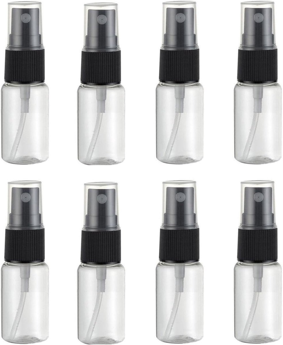 SnelShoppen - Set van 8 Transparante 10 ml Sprayflessen - Lege Fijne Mist Atomizers - Ideaal voor Reizen, Camping, en Thuisgebruik