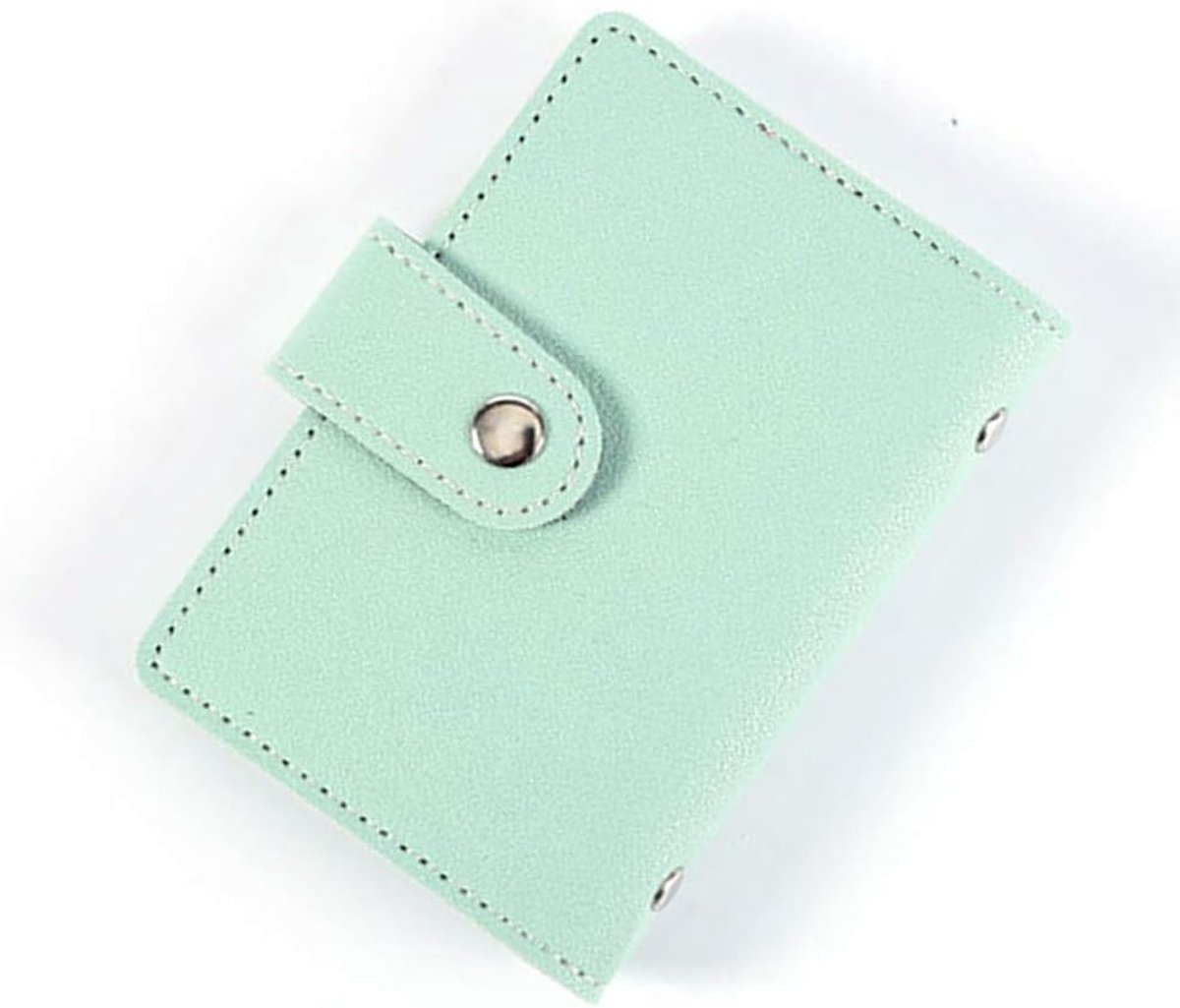 SnelShoppen - Faux Leather Kaarthouder voor 24 Creditcards - Groene Business Card Holder met Meerdere Sleuven - Ideaal voor Reizen, Winkelen en Cadeau