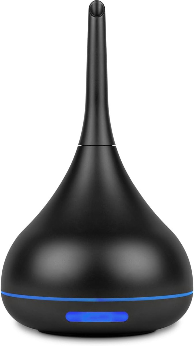 SnelShoppen - Aroma Diffuser Zwart voor Essentiële Olie 100ml, Elegante Ontwerp, Waterloze Auto-Off, 2 Mistingsmodi, 7 LED Kleuren, Aromatherapie Atom