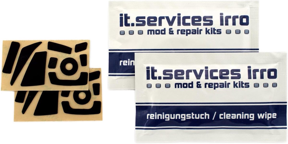 SnelShoppen - 2 Sets Mouse Glides/Muisglijders/Muisvoetjes PTFE Geschikt voor R.A.T. 3/5/7/9/M.M.O 7 met 2 Schoonmaakpads