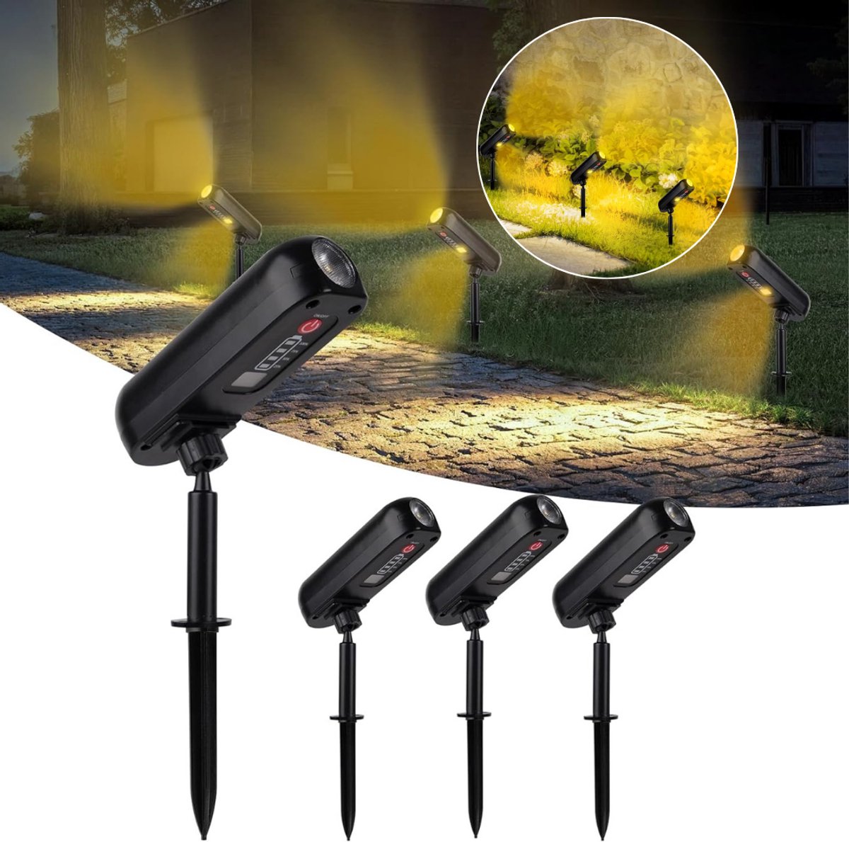 Tuinverlichting op Zonne Energie - Solar Buitenlampen -Zwart