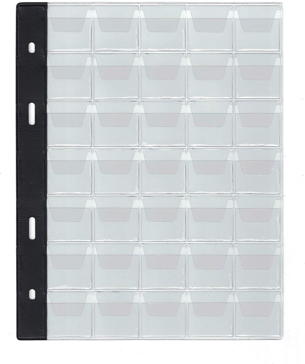 SnelShoppen - Coin Albums en Medaille Folders met 10 Pagina's en 35 Pockets voor Kleine Munten - Chemisch Neutraal en Hoogwaardige Kwaliteit