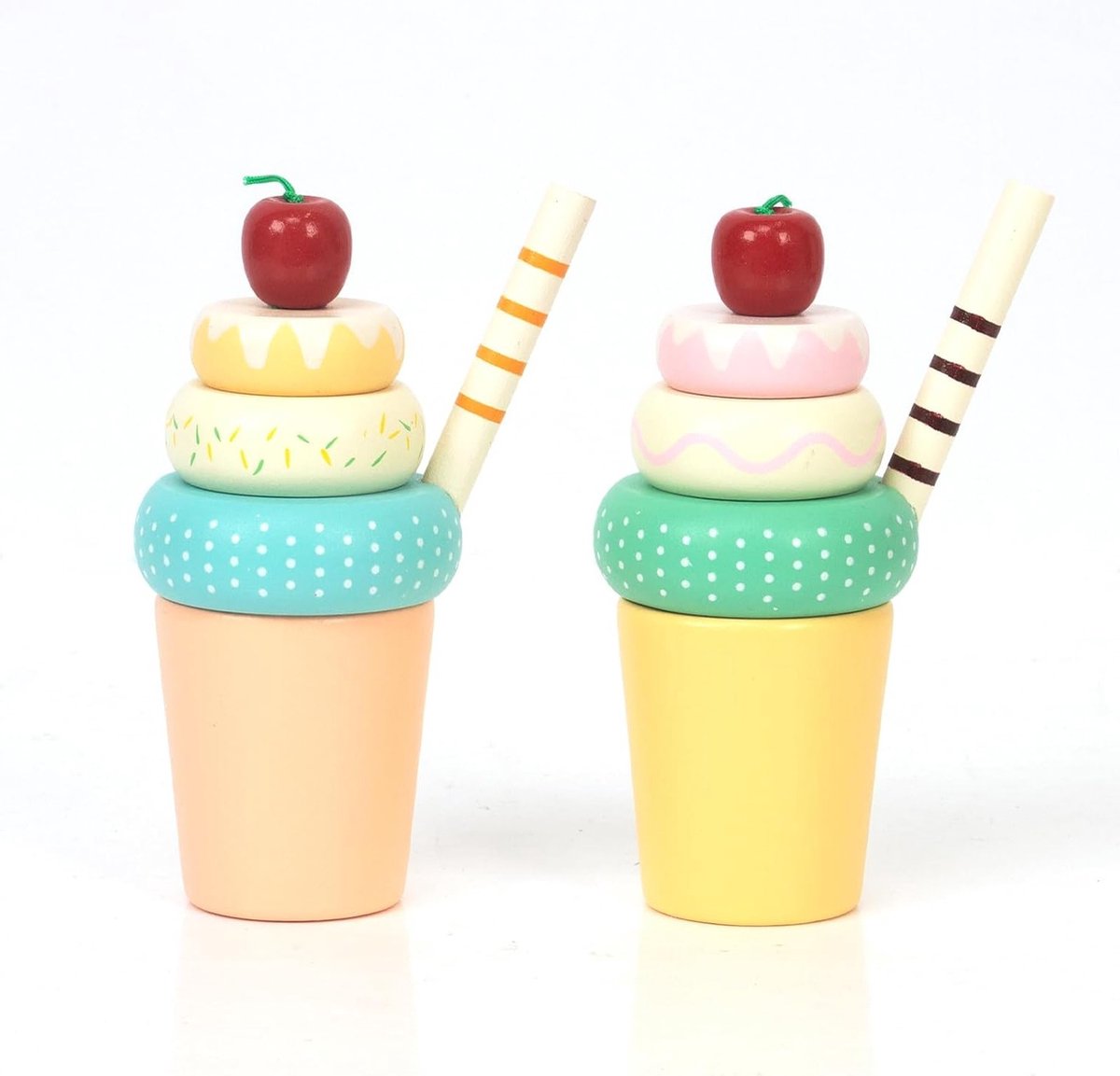 Speelgoed ijssalon voor kinderen met ijskasten en keukenset, ideaal voor rollenspel en creatief spelen