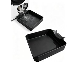 Lekbak Wasmachine - Opvangbak - Universele Wasmachine Lekbak -Afvoerbak Voor Wasmachines - 17.5 × 16.4 × 4.5 Cm - Eenvoudig Te Installeren - Afvoer Van De Wasmachine - Afvoerbak - Geschikt Voor Appartementen, Garages En Huurwoningen - Zwart
