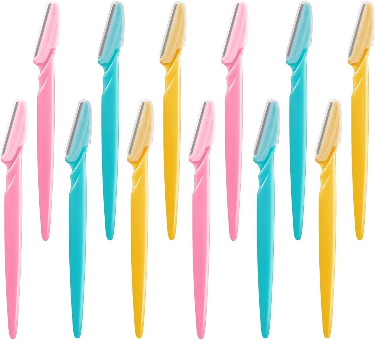 12 Stuks Wenkbrauw Scheermesjes voor Vrouwen en Mannen - Gezichtsbeharing Verwijderen en Precisie Scheren