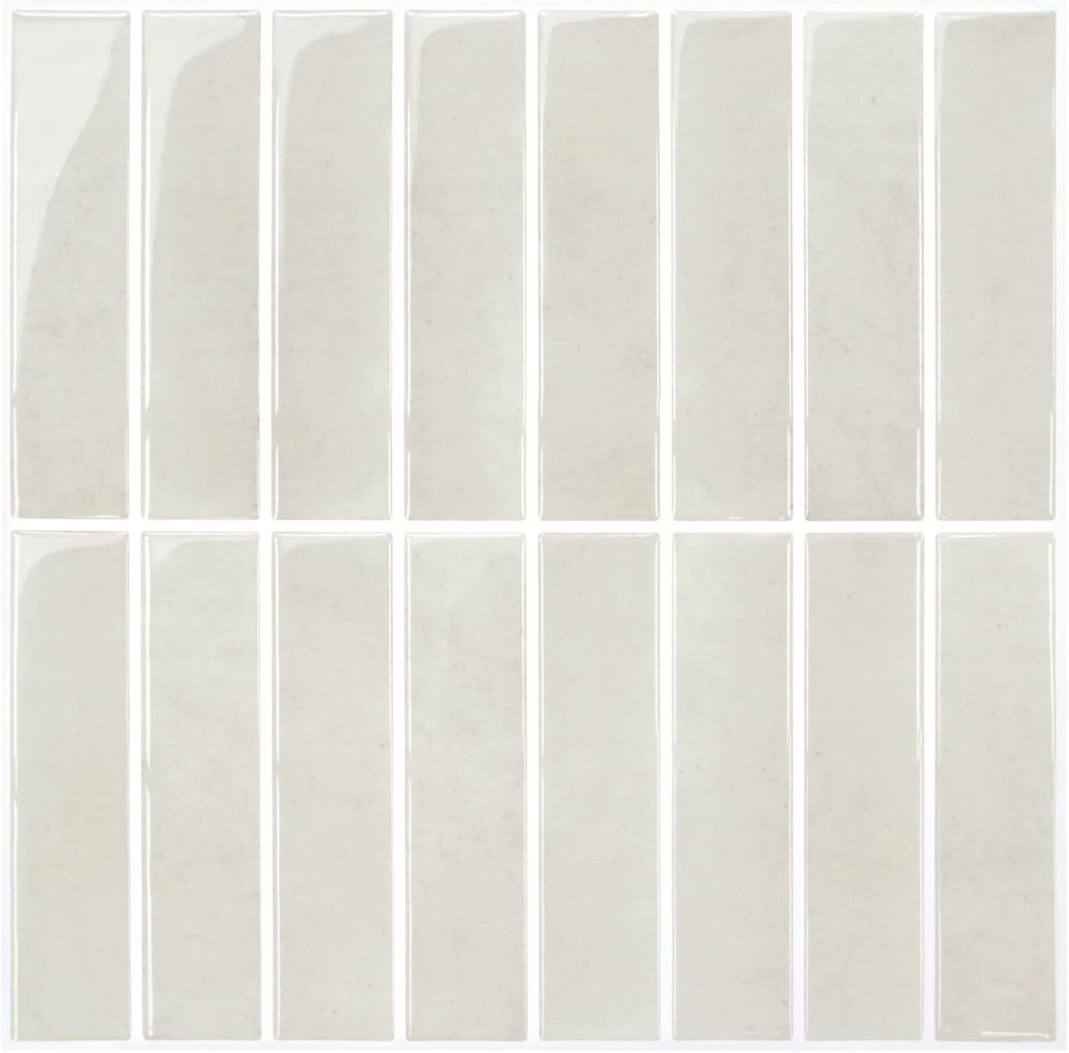 SnelShoppen - 3D Zelfklevende Wandtegel Stickers Beige, 10 Vel 30.5 x 30.5 cm, Waterdichte Vinyl Achterwand Tegels voor Keuken en Badkamer, Verwijderb