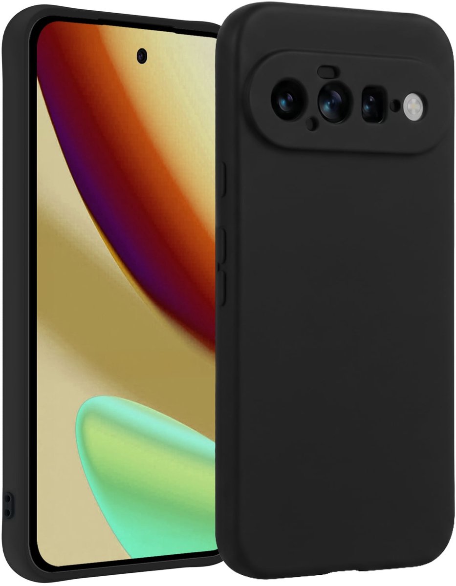 Hoesje - Geschikt voor Google Pixel 11 - Sterk & Shockproof - Hoes Cover - Siliconen Case - Telefoonhoesjes - Zwart