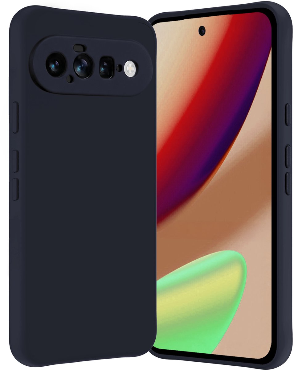 Hoes - Geschikt voor Google Pixel 11 - Sterk & Shockproof - Hoesje Cover - Siliconen Case - Donkerblauw