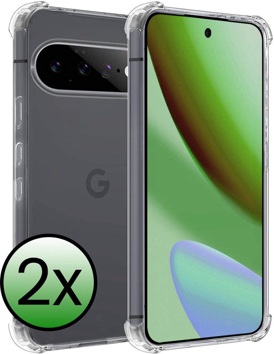 Hoesje 2 Stuks - Geschikt voor Google Pixel 11 Pro - Sterk & Shockproof - Siliconen Case - Back Cover - Telefoon Hoes Shock Proof - Transparant